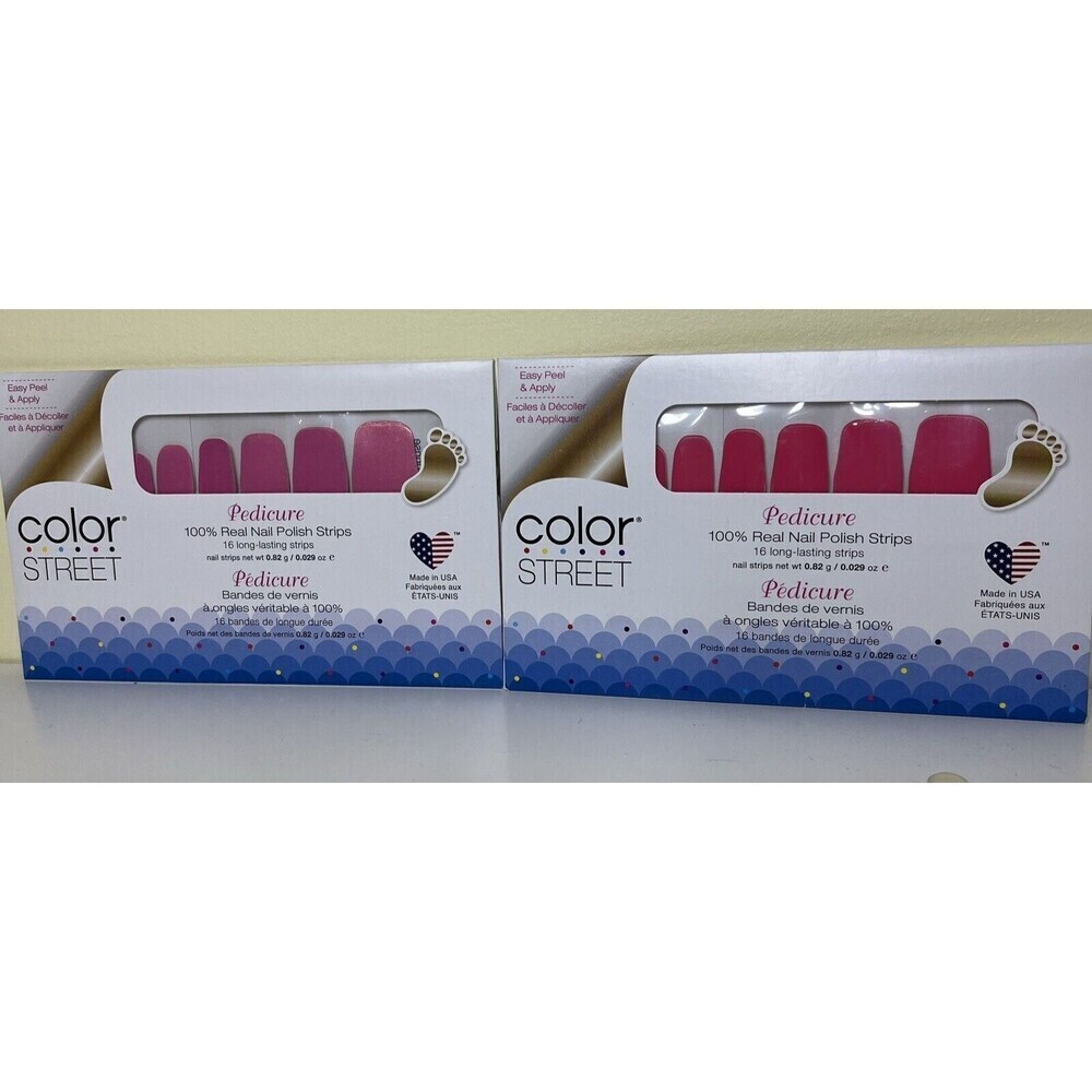 2 Color Street Nail Polish Strips Watermelon Session Strawberry Sunrise NEW